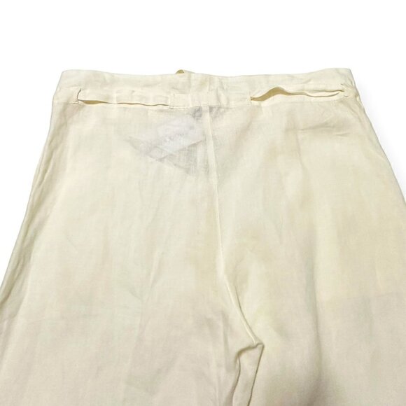 NILI LOTAN Esmae Linen Wide-leg Pants In White, Size M, New with tag‎ - Picture 12 of 16
